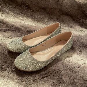 Sequin ballet flats